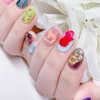 2024年】新着順｜ジェルネイル/#色々アートのネイルデザイン｜ネイルブック 