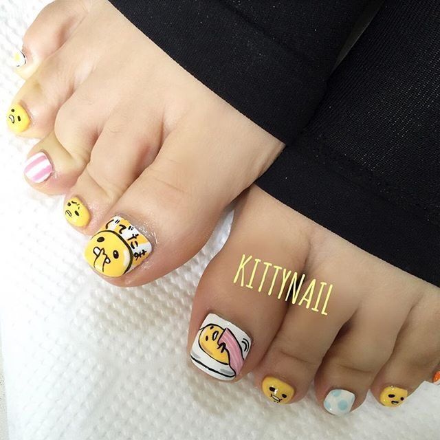 フット 痛ネイル キャラクター ジェル お客様 Kittynailのネイルデザイン No ネイルブック