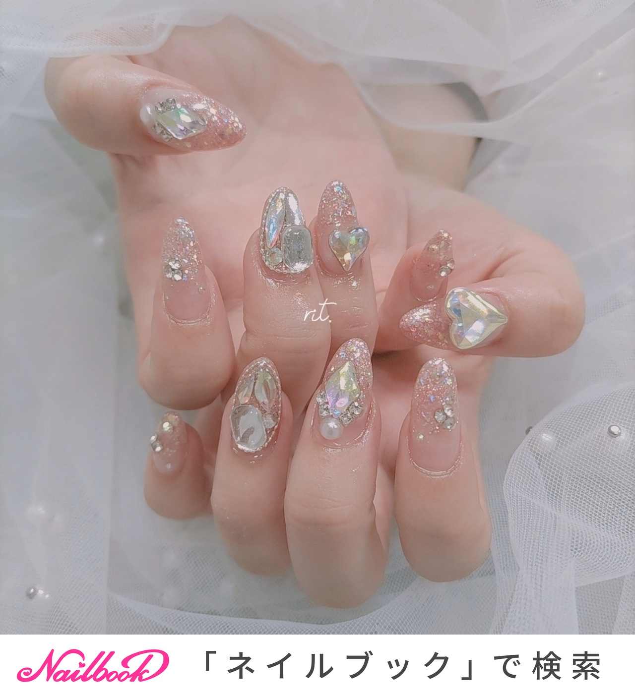 ネイルチップ 量産型 ツイード 黒 星 韓国 オーダー ジェル