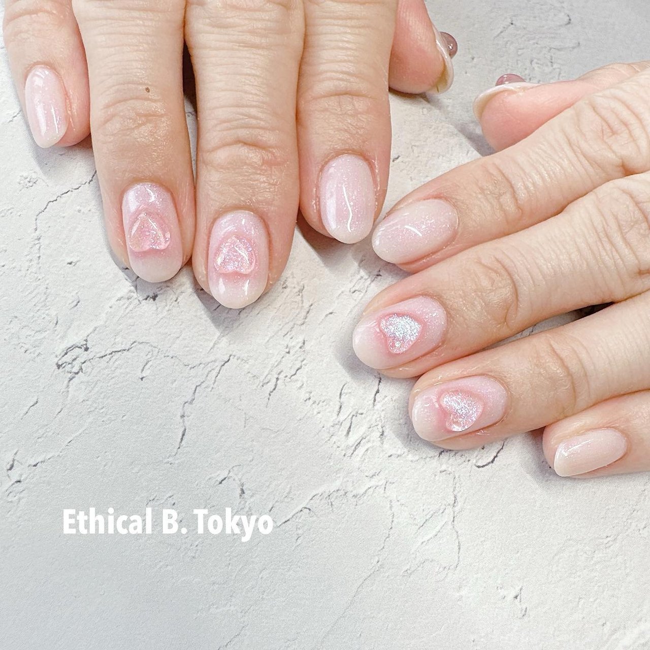 春/ハンド/シンプル/ハート/ぷっくり - Ethical B. Tokyoのネイル