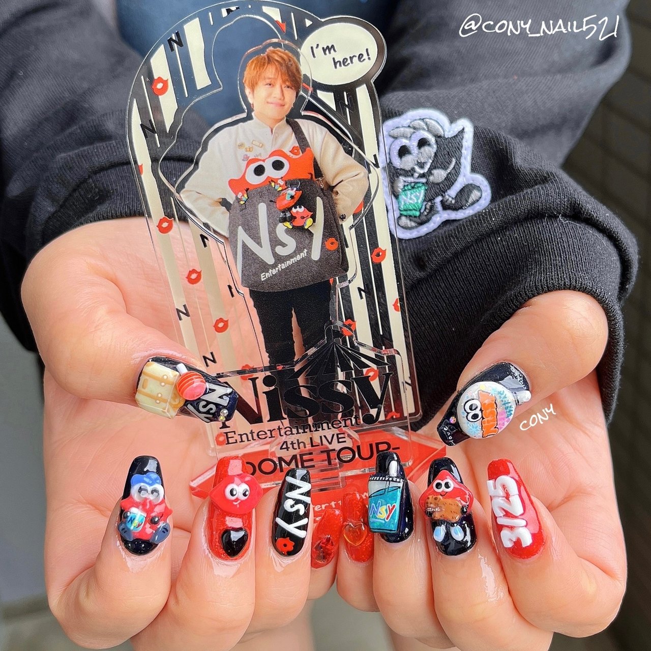 AAA - ☆AAA☆西島隆弘☆Nissy☆リッピー☆3Dネイル 旅行/ライブ/推し活/ハンド/ラメ - CONY NAILのネイルデザイン[No
