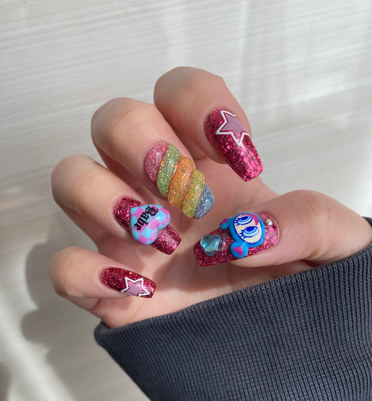 オールシーズン/ハンド/ハート/星/3D - Nail salon Art Timeのネイル