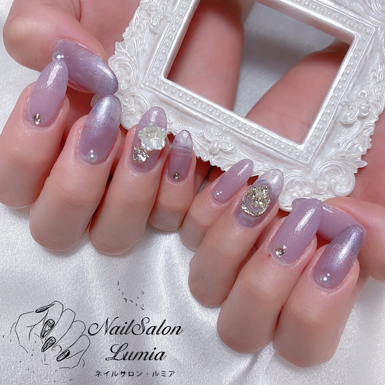 ハンド/オーバル/スカルプチュア/お客様 - ルナのネイルデザイン
