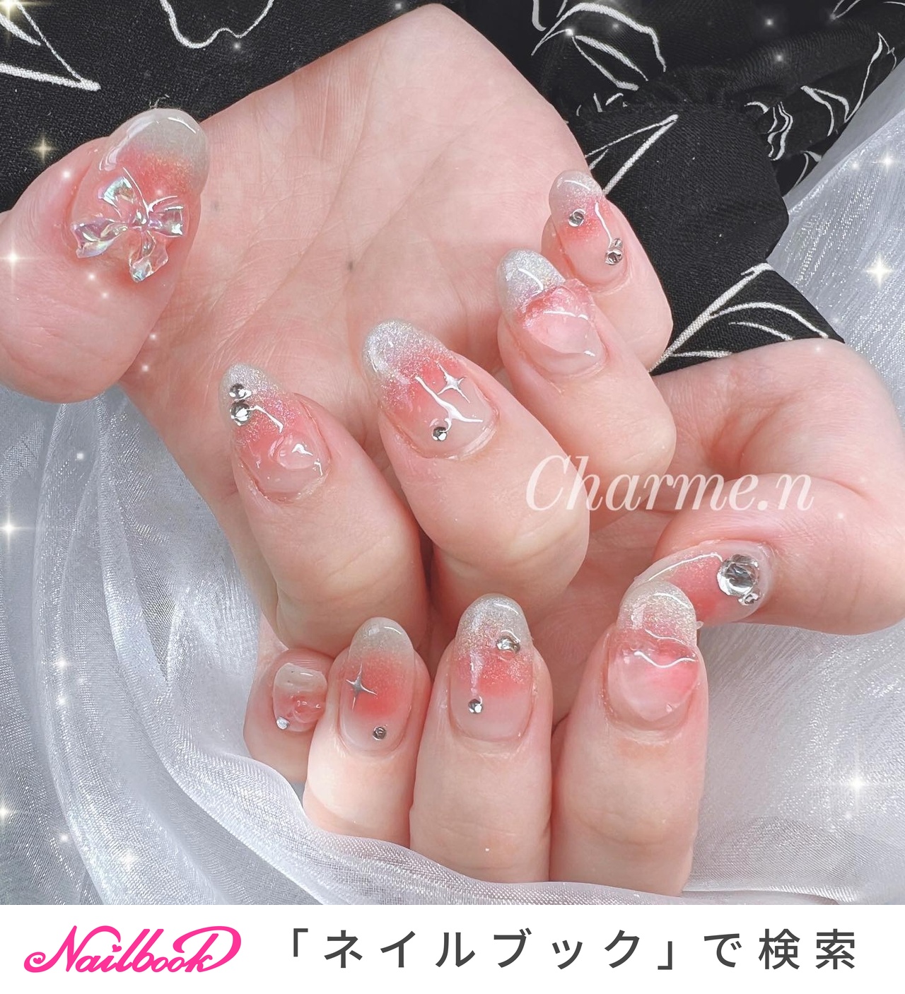 ジェルネイルnail.YUU奥行きマグネットニュアンスレイヤーマグキラキラ韓国ワンホン