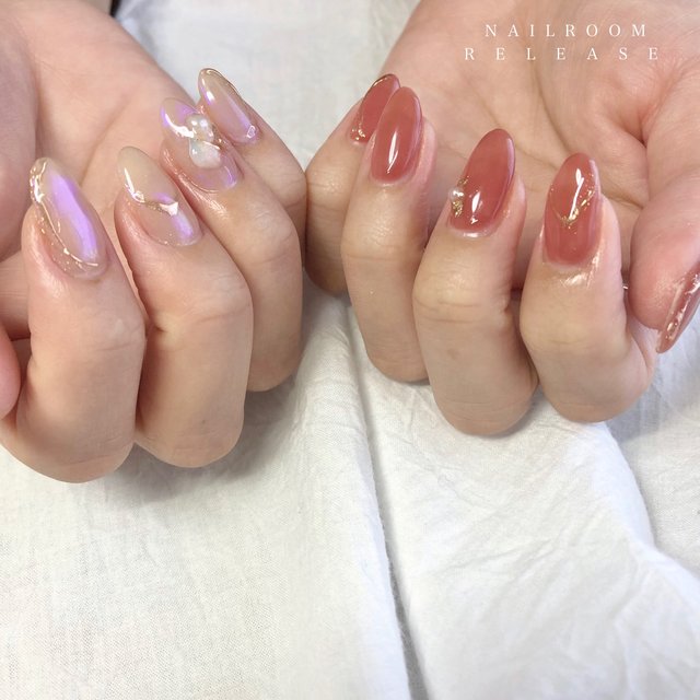 艶とフォルムで魅せる♡ちゅるんネイル｜2023