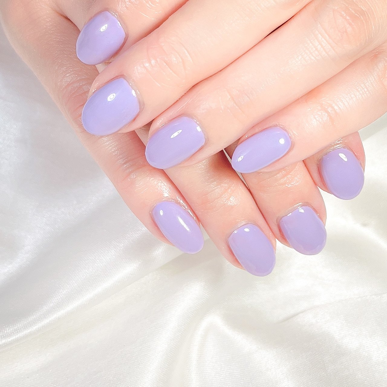 オールシーズン/ハンド/ワンカラー/ミディアム/オーバル