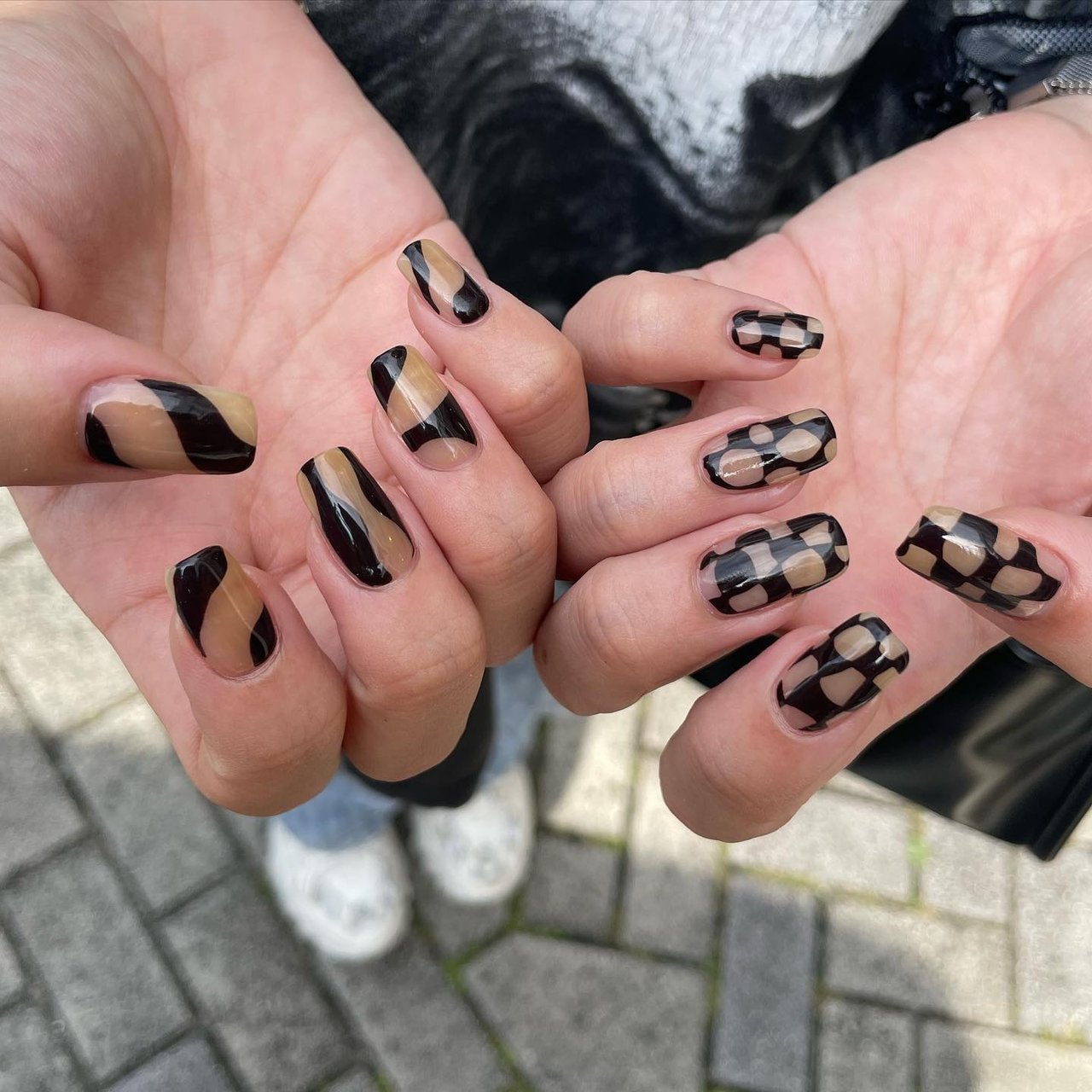 個性派/韓国/モノトーン - chippppppoのネイルデザイン[No.8017687  