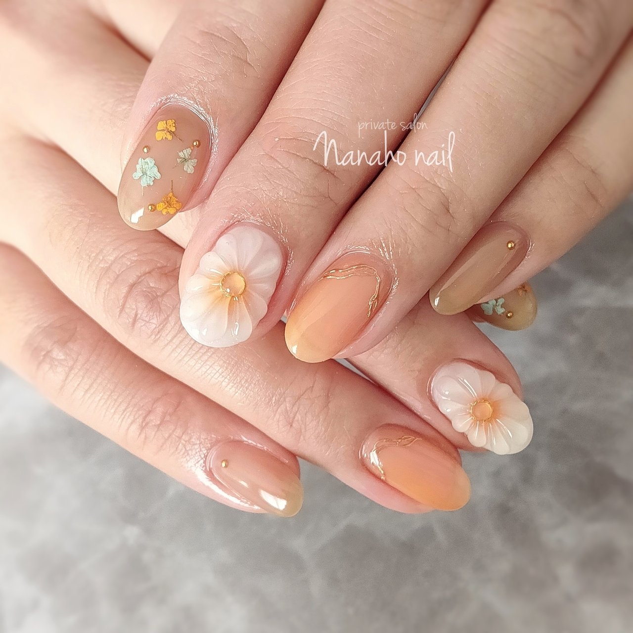 春/夏/ハンド/グラデーション/フラワー - Nanaho☆nail(大阪府八尾市