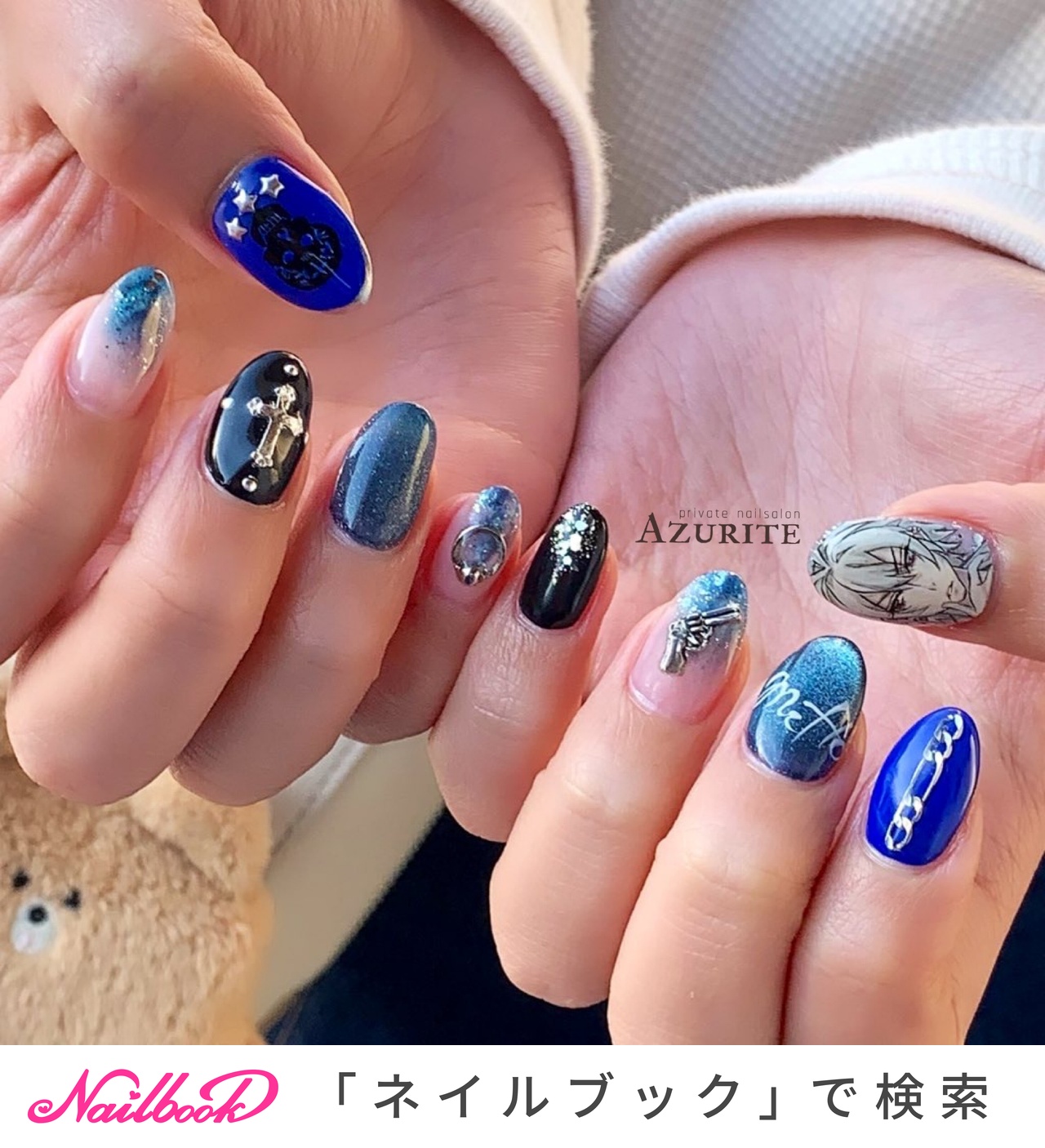 おすすめ順｜ラメ/#碧棺左馬刻のネイルデザイン｜ネイルブック