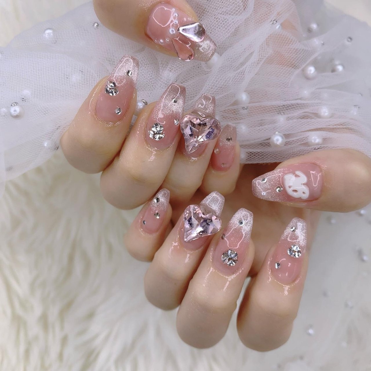 春/シンプル/チーク/ニュアンス/ワンホン - かおるのネイル