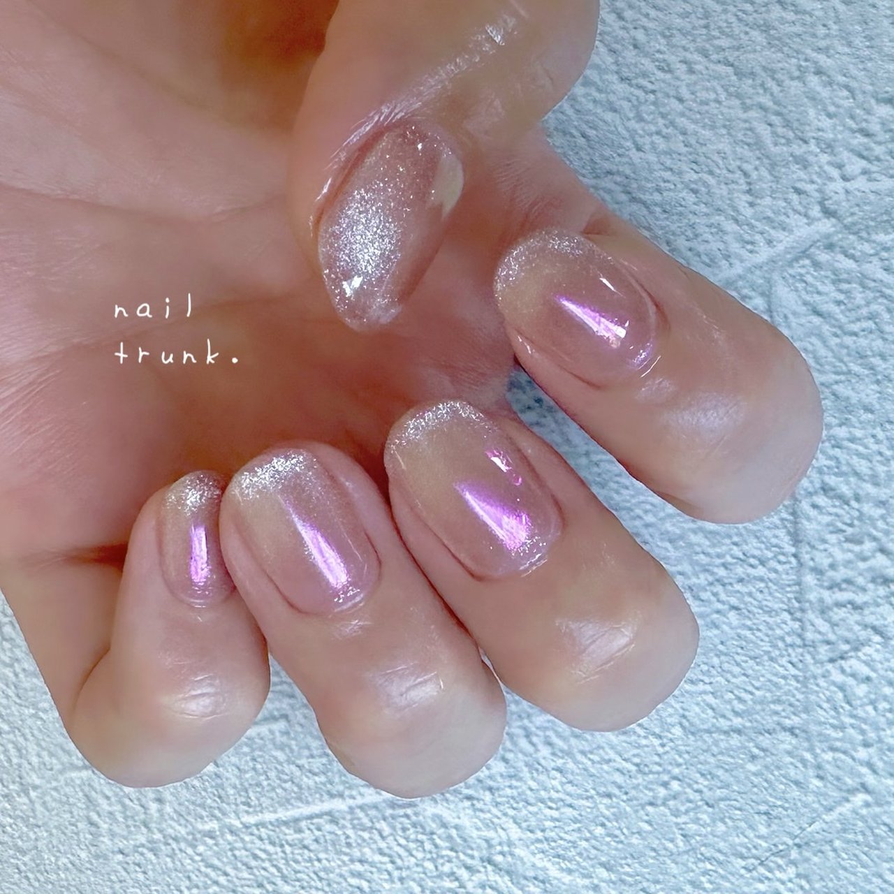 ネイルチップ オーダー ピンク マグネットネイル オーロラ