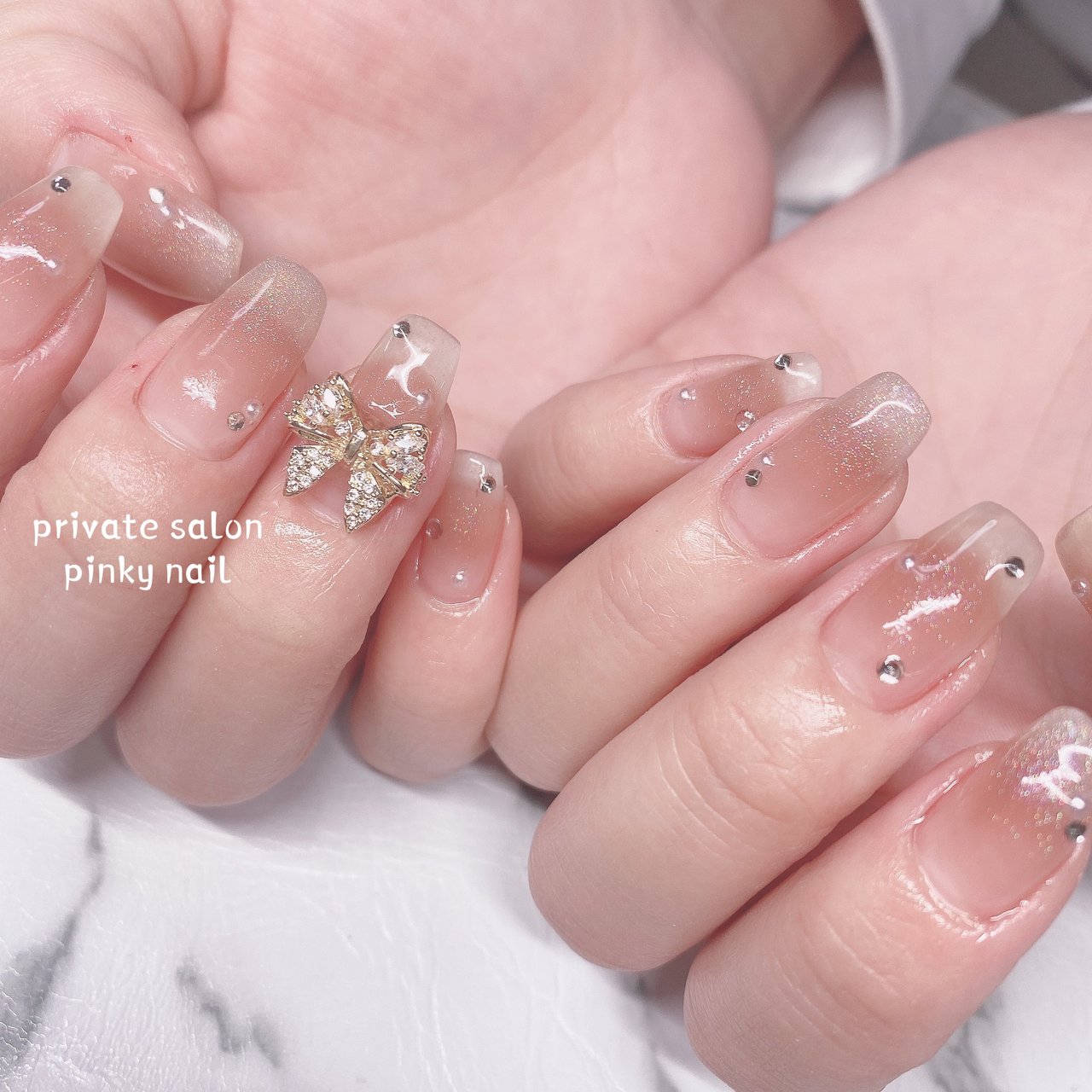 オールシーズン/ハンド/ワンホン/ロング/スクエアオフ - pinky nail