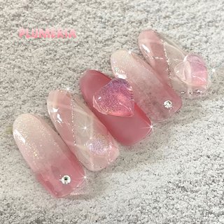 ネイルチップ ワンホン クリアハート シンプル ニュアンス 透け感 ネイルチップ ワンホン クリアハート シンプル ニュアンス 透け感 人気