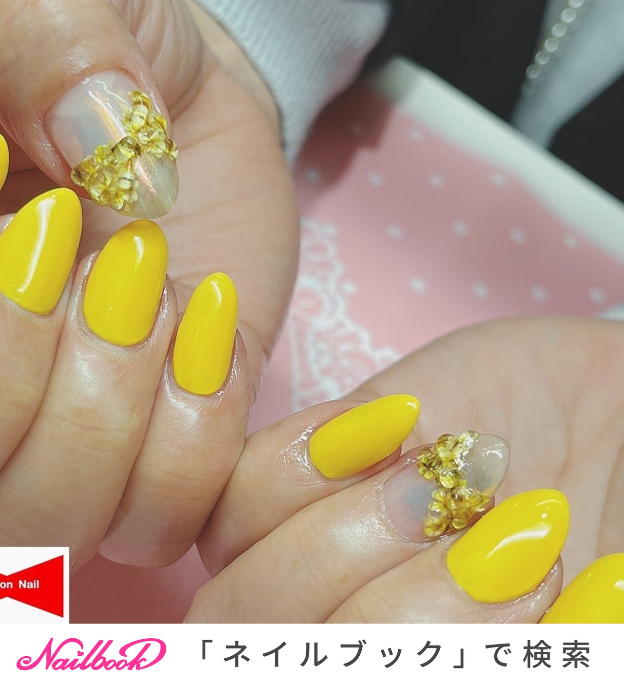 押し花/リボン Ribbon Nailのネイルデザイン[No.8032203]｜ネイルブック