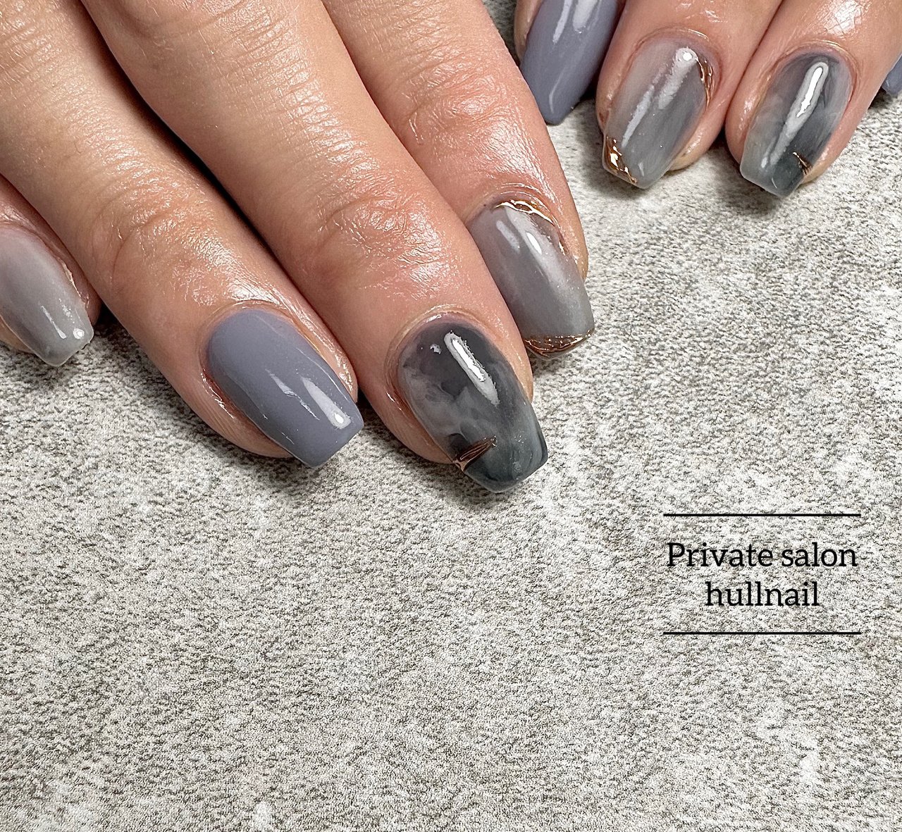 春/夏/ハンド/ニュアンス/ブルー - hull nailのネイルデザイン[No