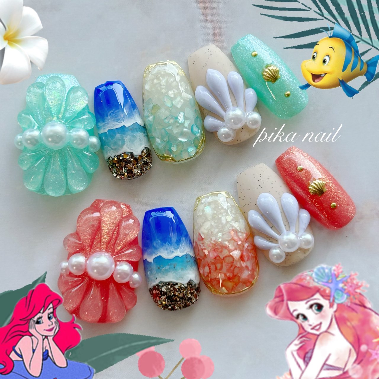 夏/オールシーズン/海/リゾート/ハンド - pika nailのネイルデザイン