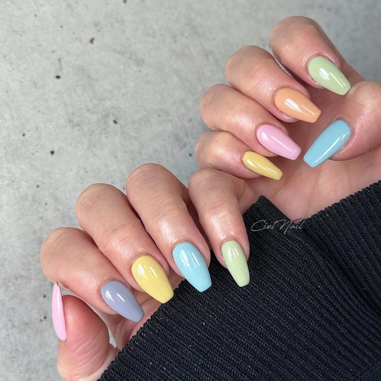 春/シンプル/ワンカラー/スクエア/パステル - cielnail___のネイル