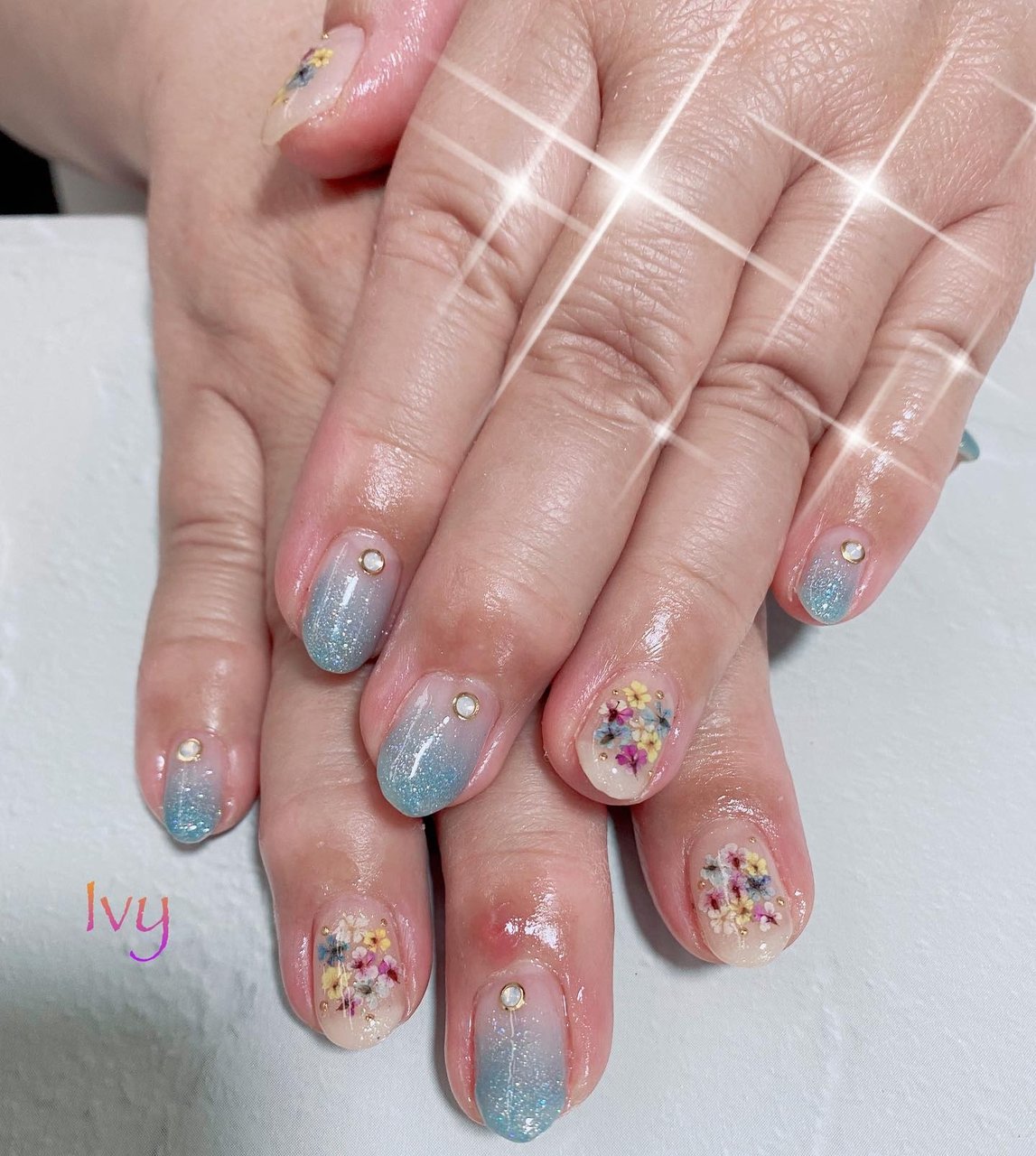 押し花 - nail salon Ivy（アイビー）のネイルデザイン[No.8040854