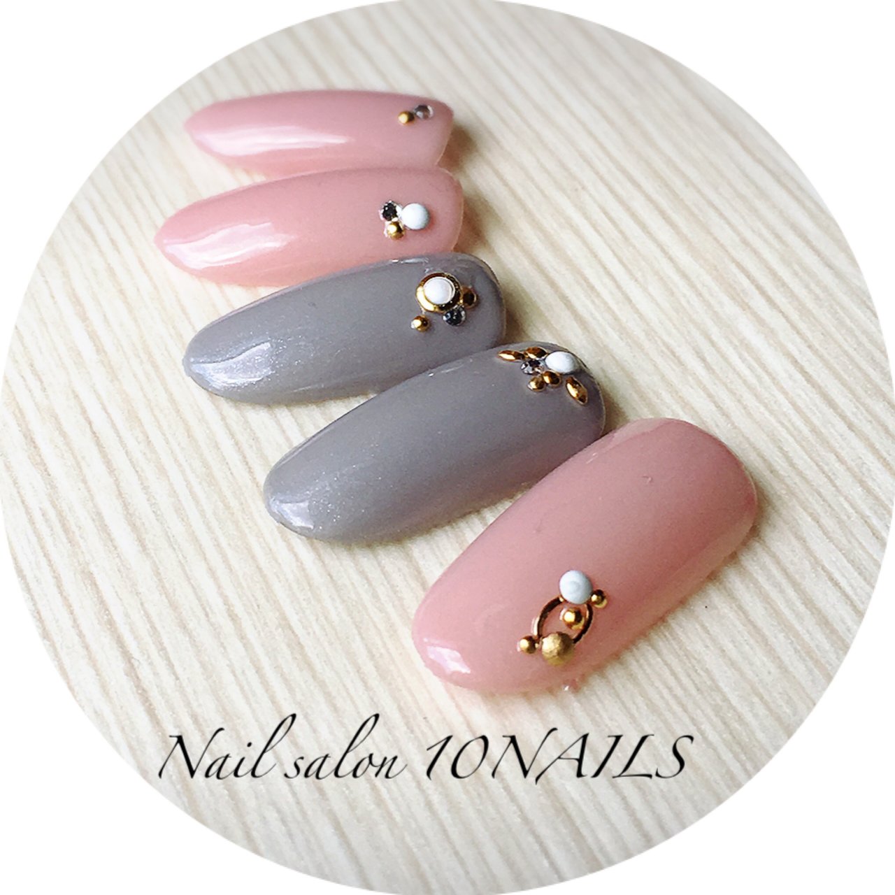 オールシーズン オフィス ワンカラー ピンク グレー ネイルサロン10nailsのネイルデザイン No 2130722 ネイルブック