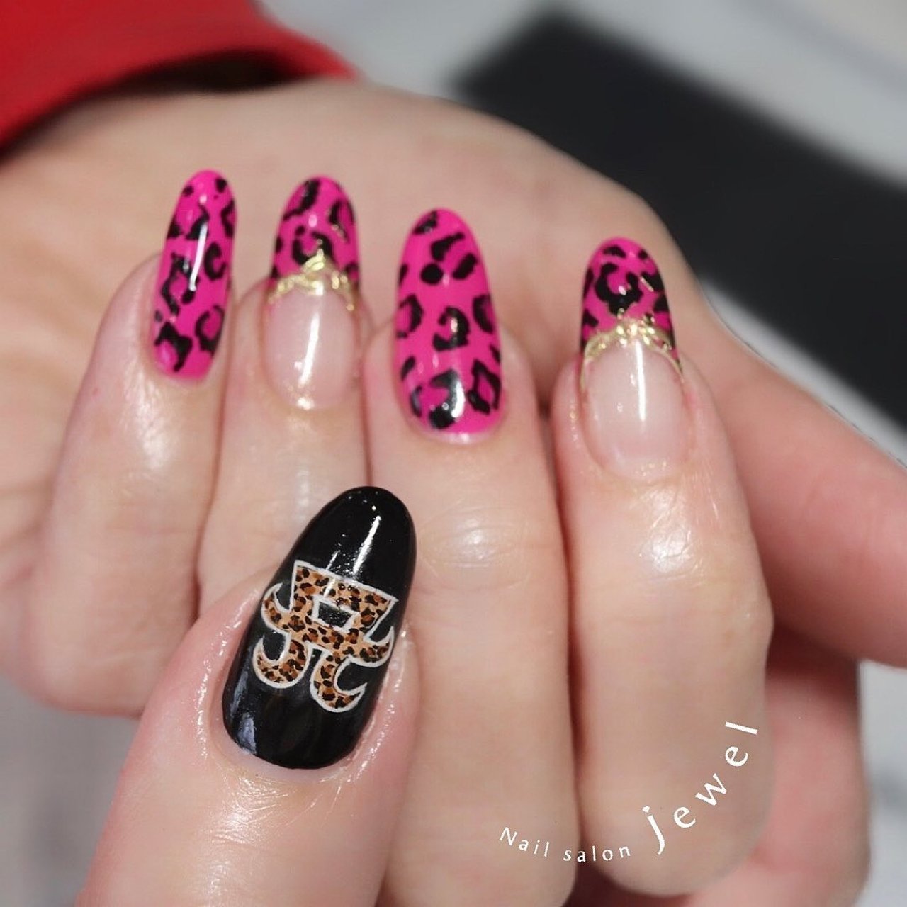 春/ハンド/シンプル/フレンチ/レオパード - Nailsalon Jewelのネイル