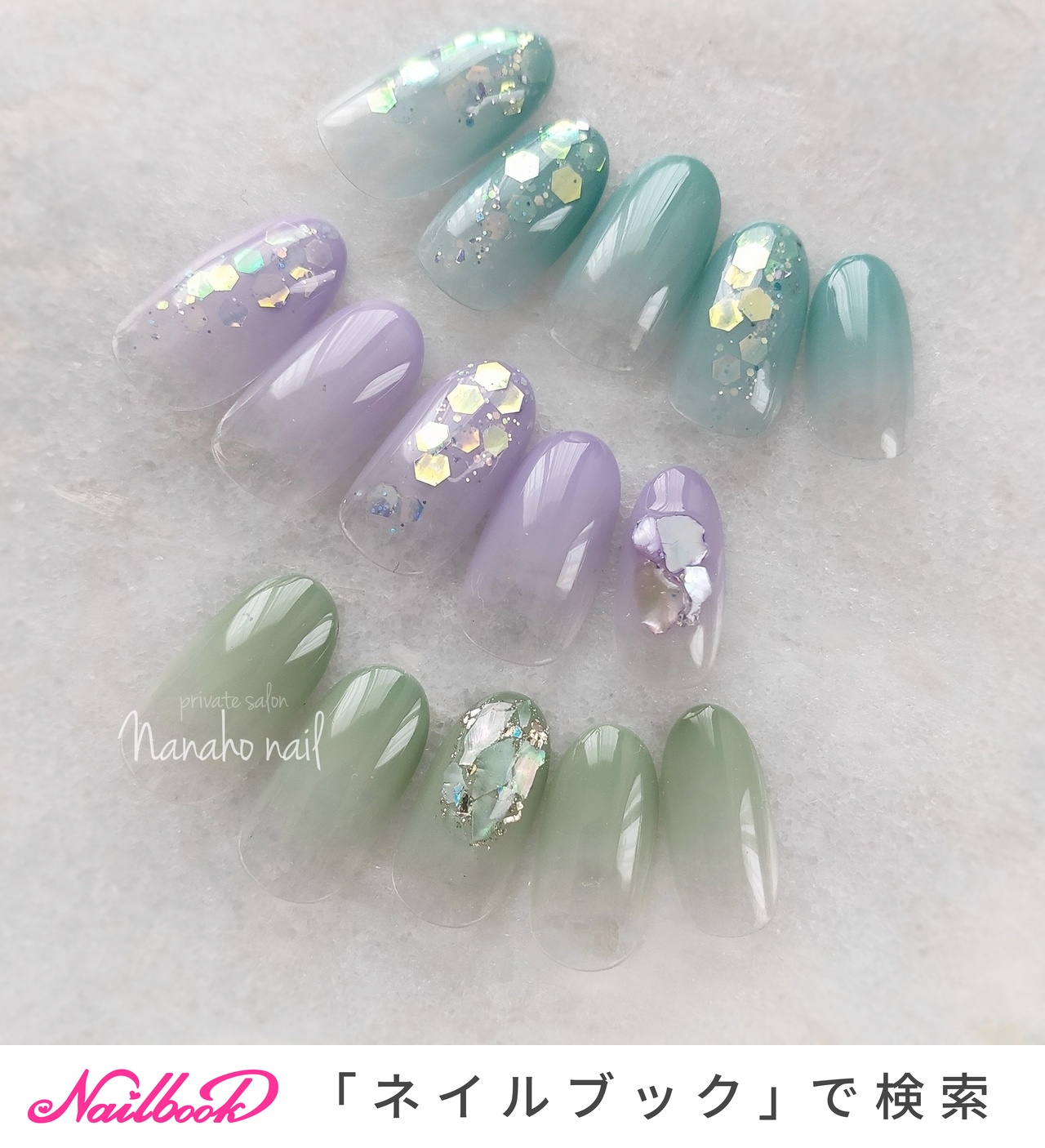 春/夏/ハンド/グラデーション/シェル - Nanaho☆nail(大阪府八尾市)の