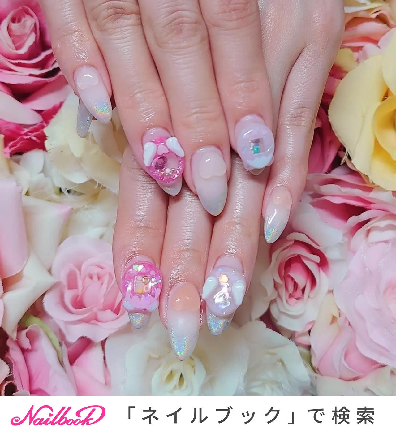 春/夏/オールシーズン/ライブ/ハンド - Mnailのネイルデザイン