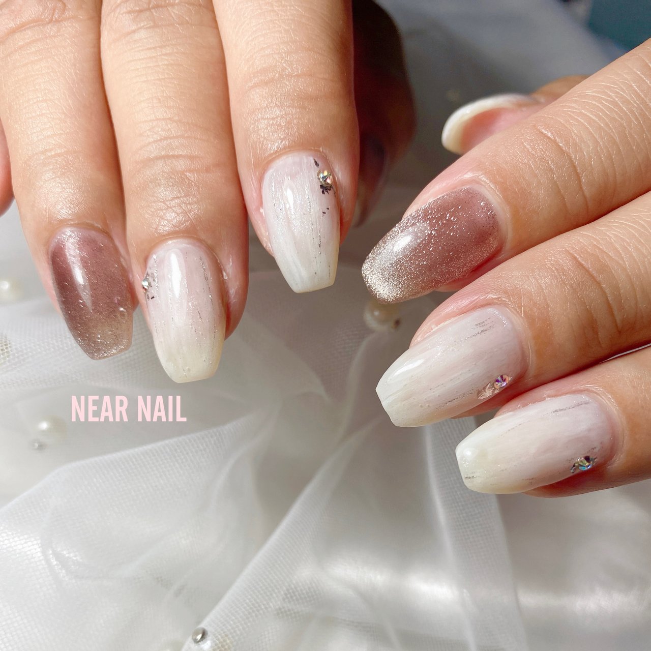 オールシーズン/ハンド/ニュアンス/マグネット/ホワイト - NEAR NAILの