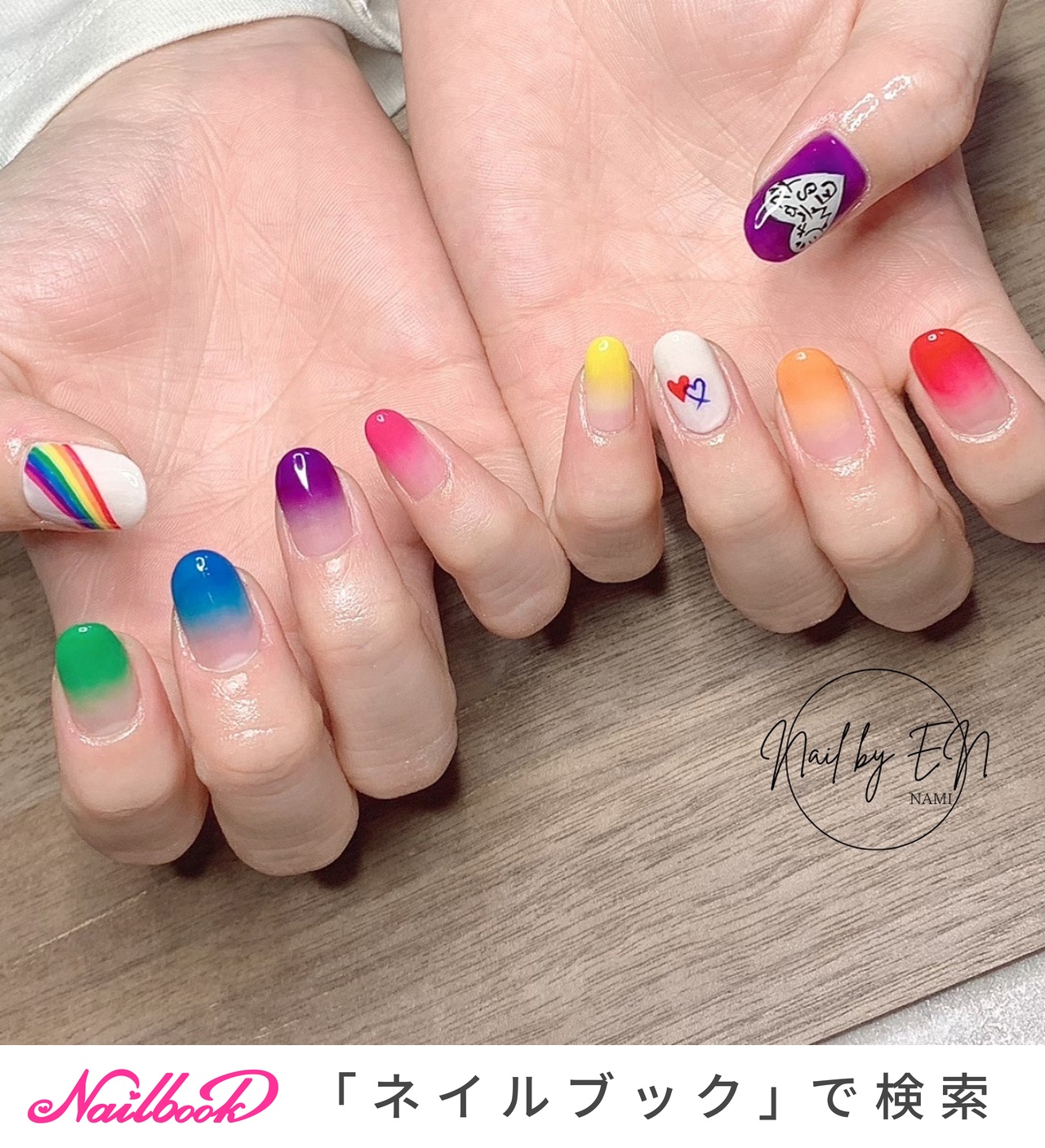ライブ/ハンド/カラフル/お客様 - Nail by EN.namiのネイルデザイン[No