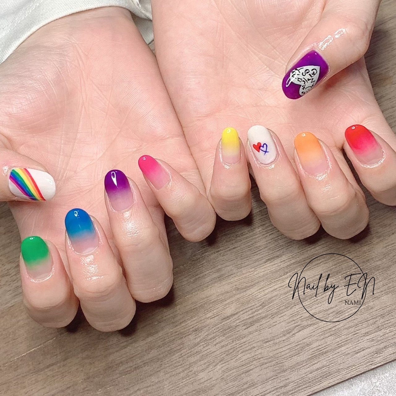 ライブ/ハンド/カラフル/お客様 - Nail by EN.namiのネイルデザイン[No