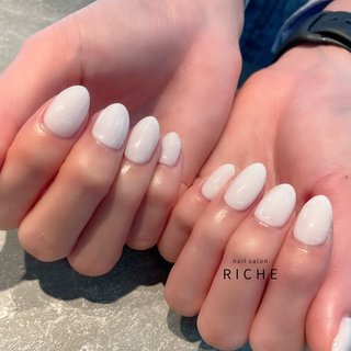 人気順｜#ホワイトワンカラーのネイルデザイン(3ページ目