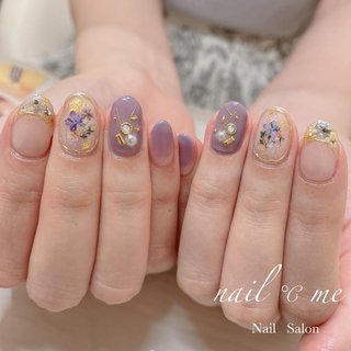 おすすめ順｜押し花(ドライフラワー)/#ネイルデザイン人気のネイル  