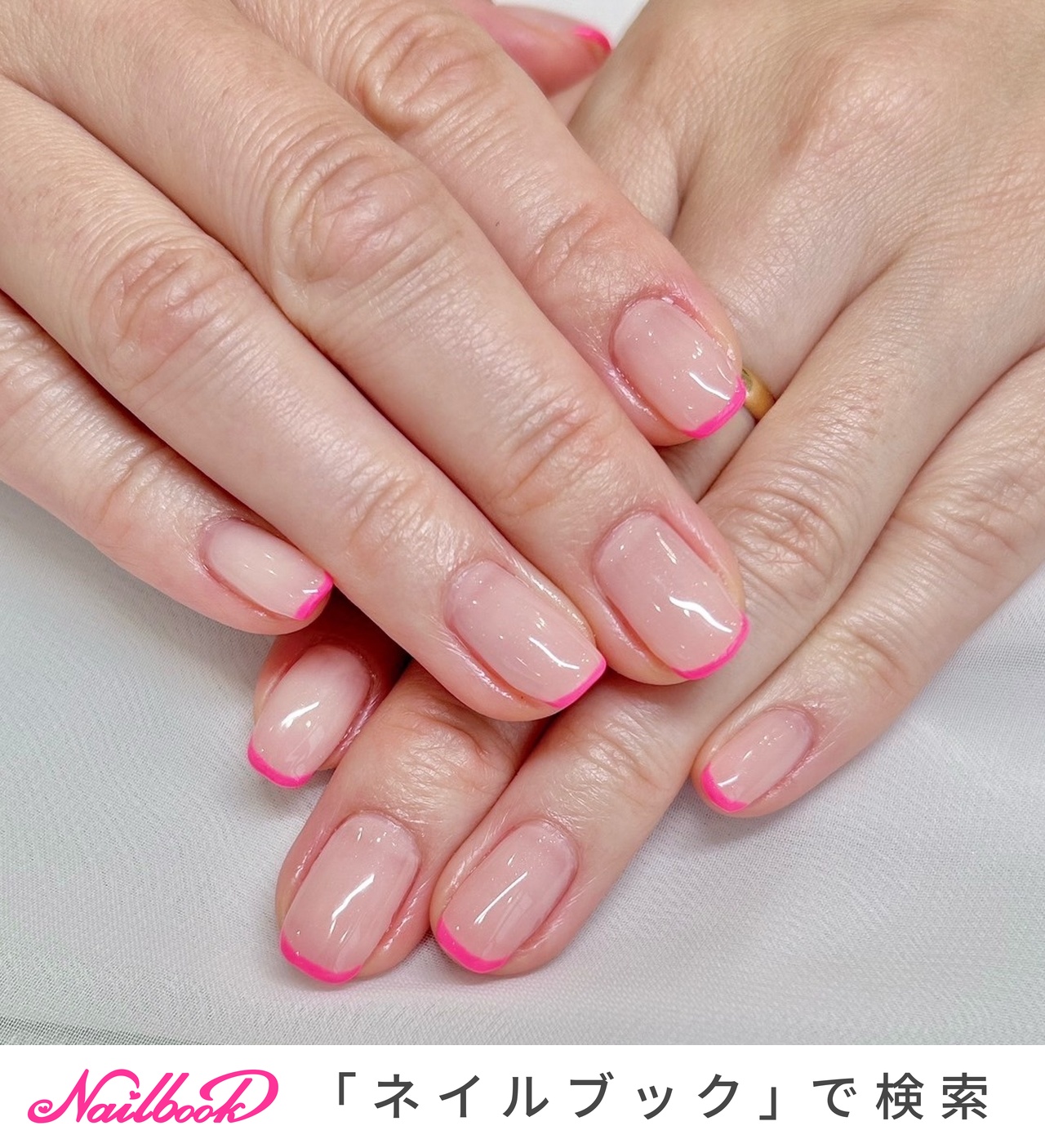 春/夏/ハンド/フレンチ/ワンカラー - nzmznのネイルデザイン[No