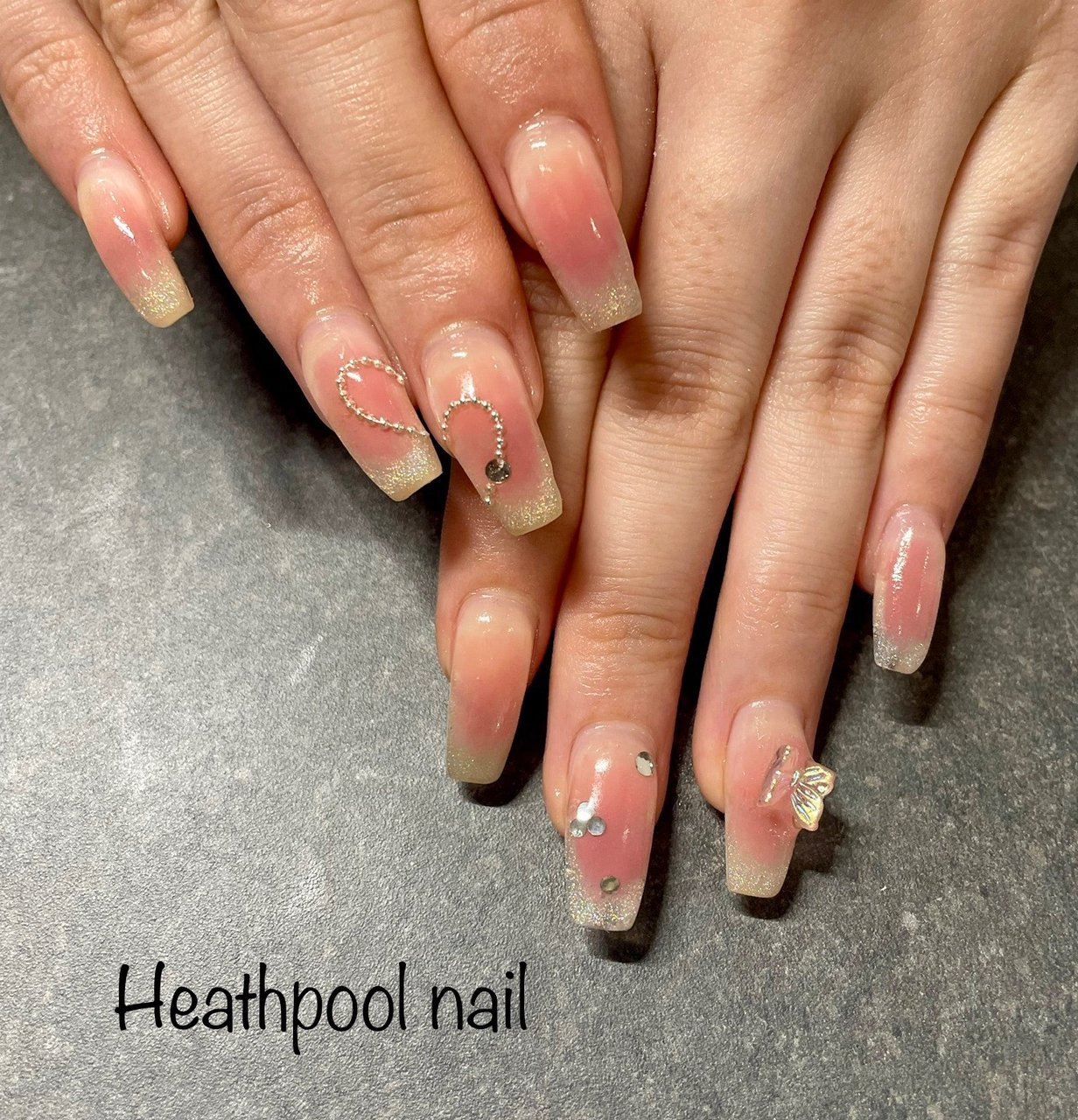 ハンド/ハート/チーク/チェーン/マグネット - heathpoolnailのネイル