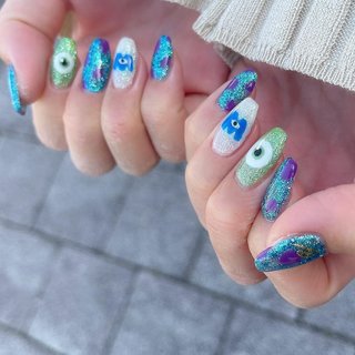 人気順｜#モンスターズインクネイルのネイルデザイン｜ネイルブック