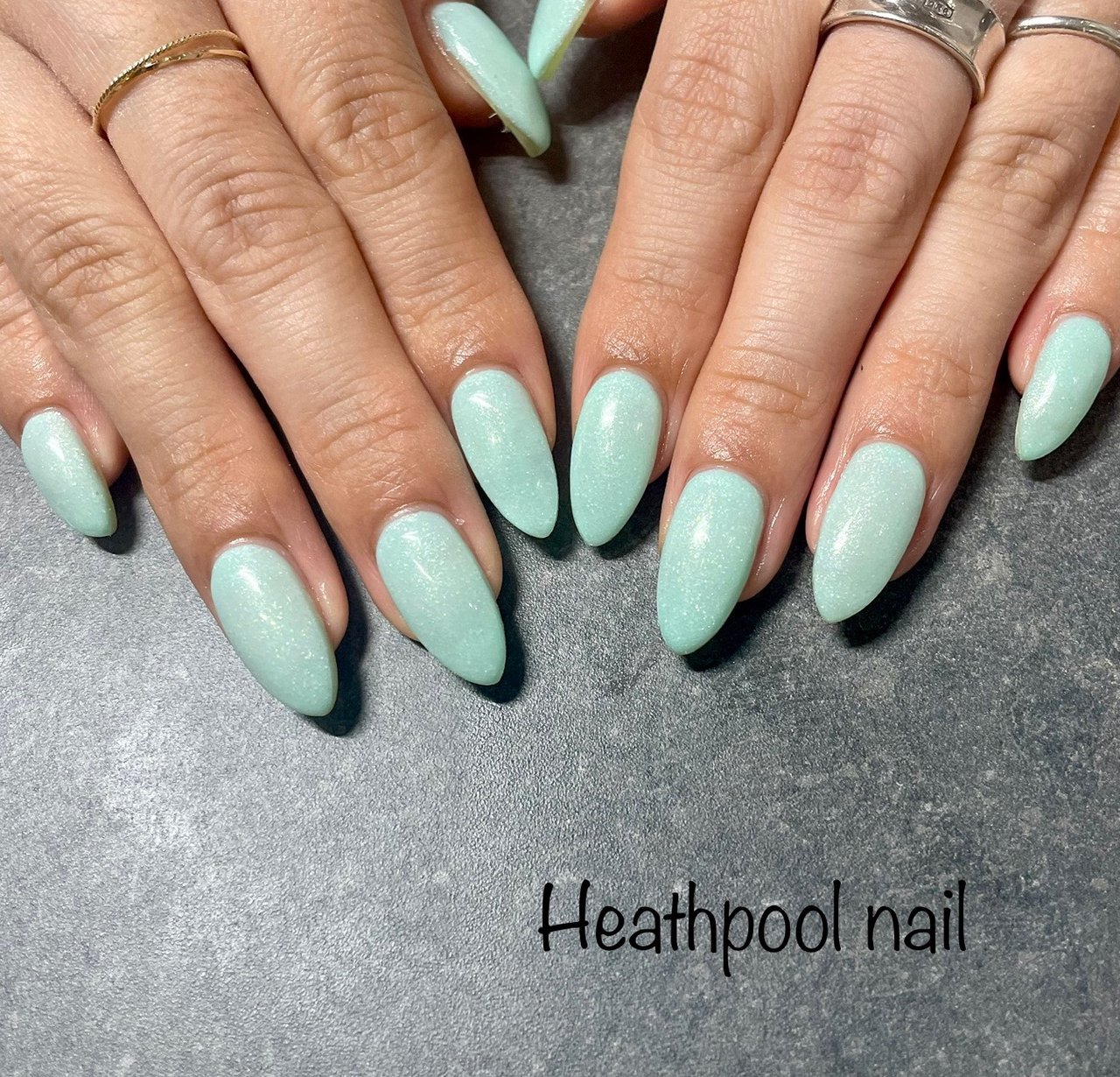 ハンド/ワンカラー/グリーン/ジェルネイル - heathpoolnailの ハンド/ワンカラー/グリーン/ジェルネイル - heathpoolnailの