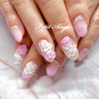 おすすめ 人気順｜パープル(紫)/#3dフラワーネイルのネイルデザイン Nail Chip / Attached Nails