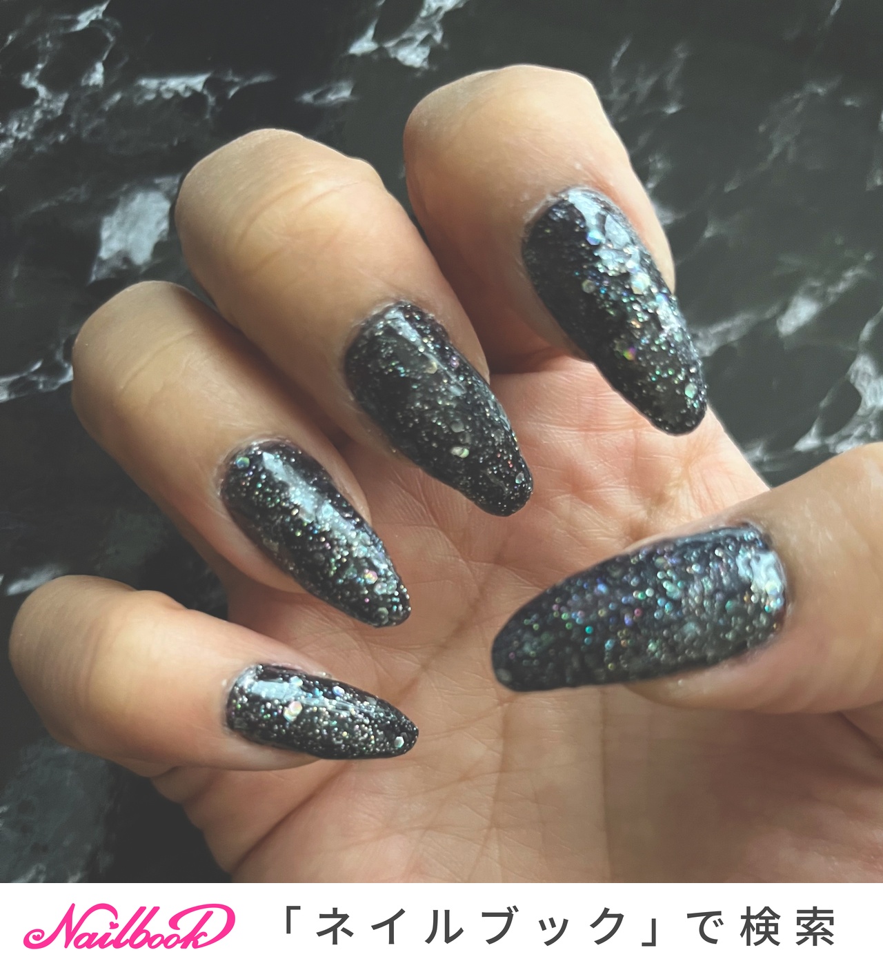 ハンド/ブラック/ジェルネイル - rmのネイルデザイン[No.8096593