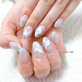 《定額デザインネイル💅8000円+税》 ☆大花×ニュアンスグラデネイル🎵

＝＝＝＝＝＝＝＝＝＝＝＝＝＝＝＝＝＝＝＝＝＝＝＝＝
*茨城県水戸市県庁から車で5分以内の新築自宅サロン☆
*無印良品やカインズホームのあるヨークタウンからも車で３分程度の場所です!!
*住居スペースを通らず直接サロンにお入り頂けます♡
*持ち込みデザイン大歓迎!!
*お得な定額ネイルは6000円~ご用意♪
*ハンド＆フットどちらもOKです♧
《ご予約方法》
Nail bookのネット予約がおすすめ☆
LINEかInstagramからメッセージもOK♪
《LINE ID→@psj0394s》
《Nail book→https://nailbook.jp/nail-salon/16169/reservation/》
＝＝＝＝＝＝＝＝＝＝＝＝＝＝＝＝＝＝＝＝＝＝＝＝＝
#水戸市#笠原町#水戸市ネイルサロン#ネイルサロン茨城#プライベートサロン#Sammy's nail#ネイリスト#ネイリスト菅谷#ジェルネイル#アートネイル#デザインネイル#ハンドネイル#シンプルネイル#グラデーションネイル#フラワーネイル#大花ネイル#ブルーネイル#ニュアンスネイル#夏ネイル#オフィスネイル#ブライダルネイル#キラキラネイル#ファッション#大人ネイルサロン#定額デザイン#オーダーデザイン大歓迎❣️ #nailbook_fun #旅行 #梅雨 #海 #浴衣 #ハンド #グラデーション #ビジュー #ラメ #フラワー #キラキラ #ロング #オーバル #ホワイト #ターコイズ #シルバー #ジェルネイル #お客様 #Sammy's nail #ネイルブック