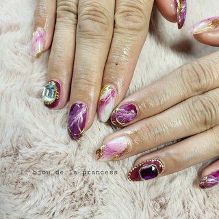 ハンド/アニマル柄/ホワイト/クリア/シルバー - bjou de la