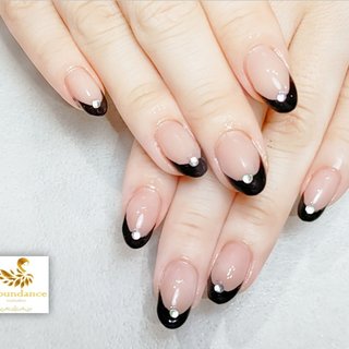 おすすめ順｜ブラック(黒)/#スキニーフレンチネイルのネイルデザイン(8  