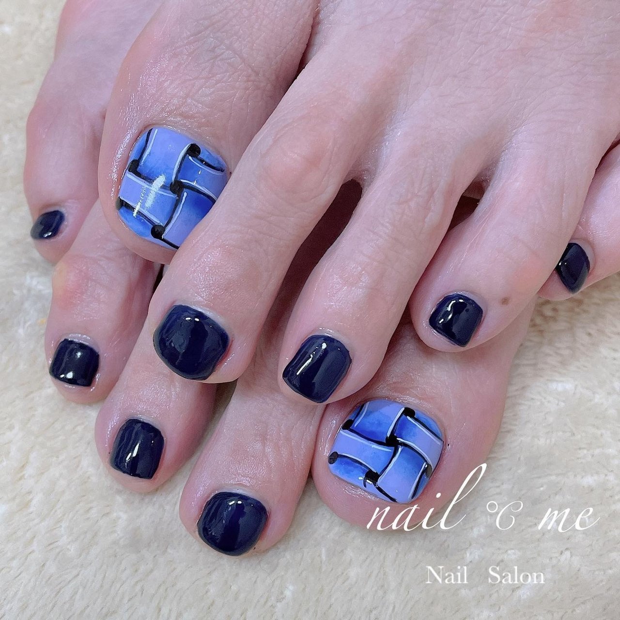 夏/フット/ネイビー/ペディキュア - Nail ℃ me【ネイルドミー 】の 