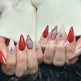 ネイルチップオーダー 海外ネイル ユニコーンパウダー