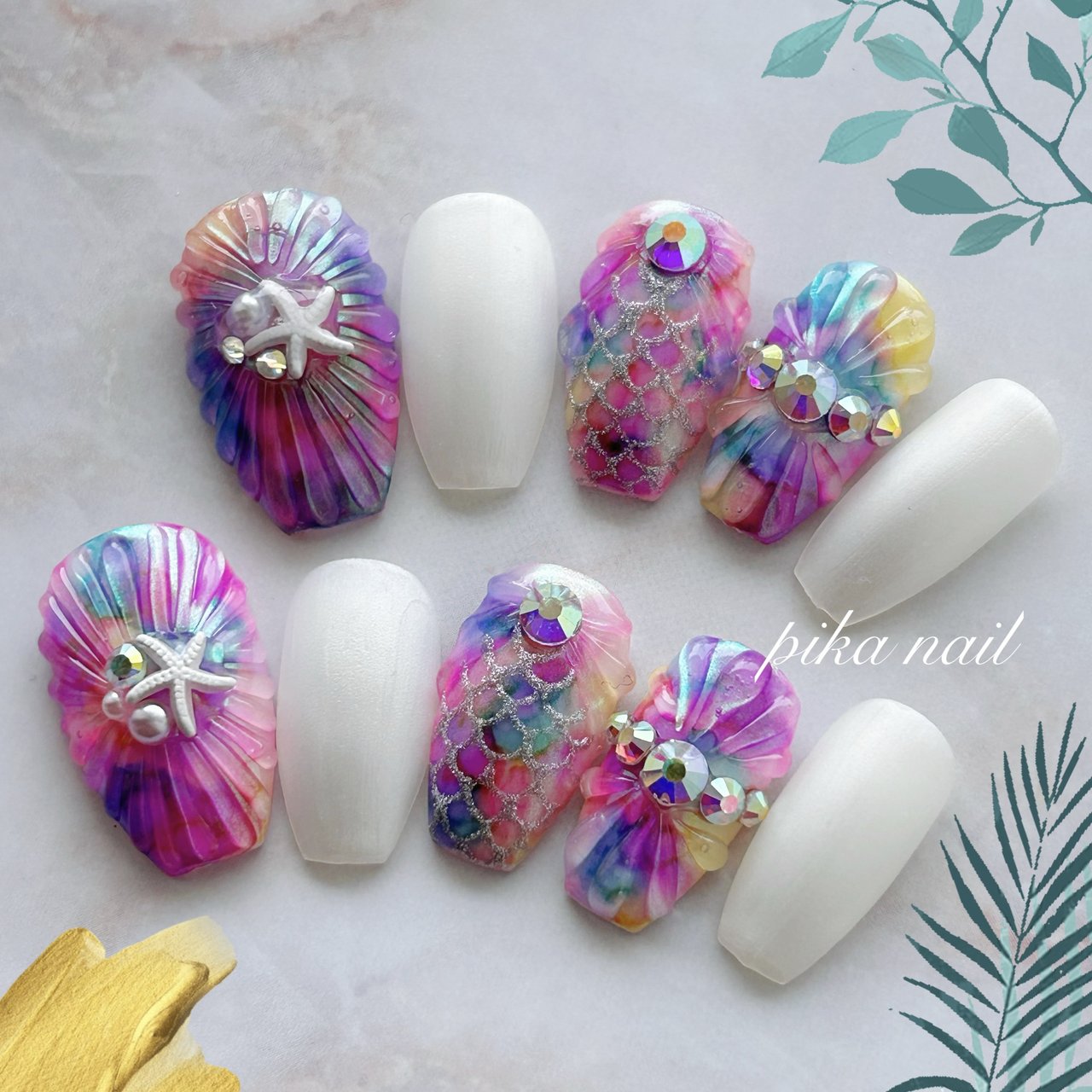 夏/オールシーズン/海/リゾート/ハンド - pika nailのネイル