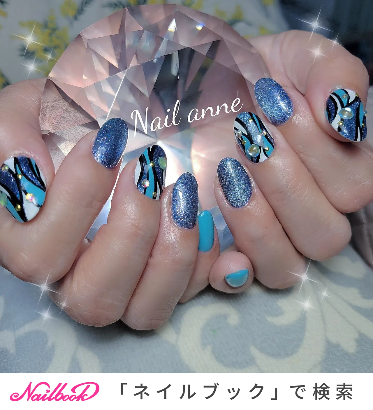 春/マグネット - Nail anneのネイルデザイン[No.8118095]｜ネイル 