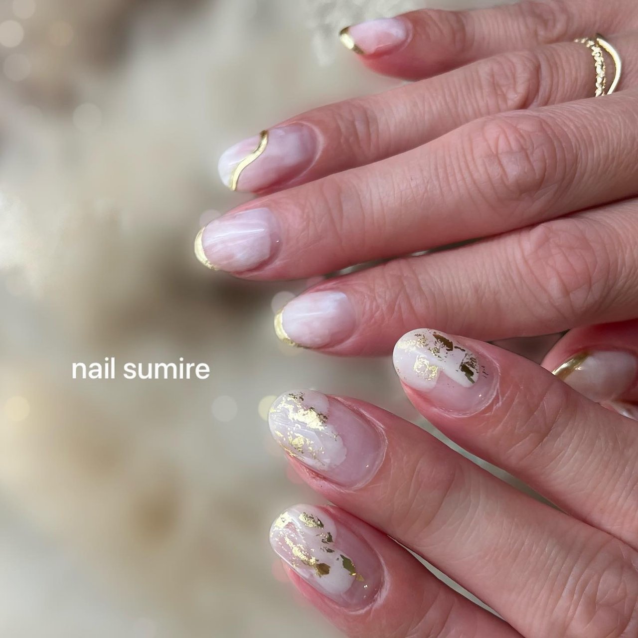 ☑︎ 菫yubisakiネイルチップ韓国オーダーニュアンスネイル個性派