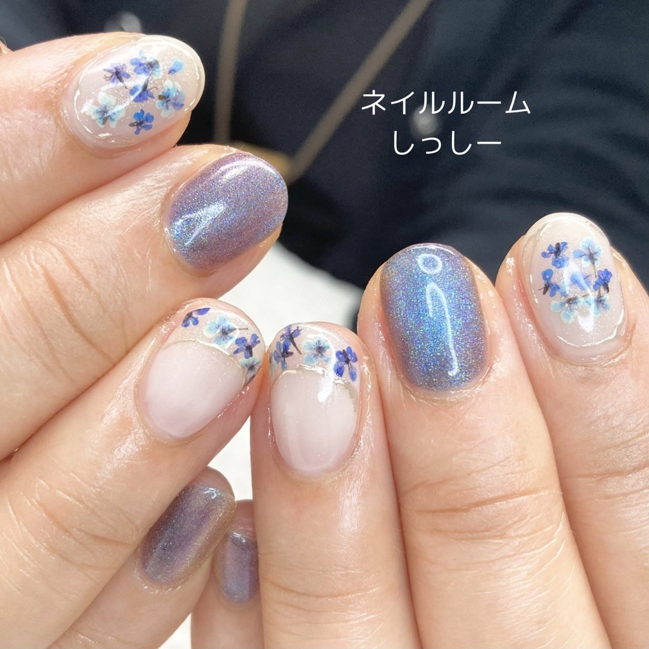 オールシーズン/ハンド/変形フレンチ/マグネット/押し花 - ちばあけみ 