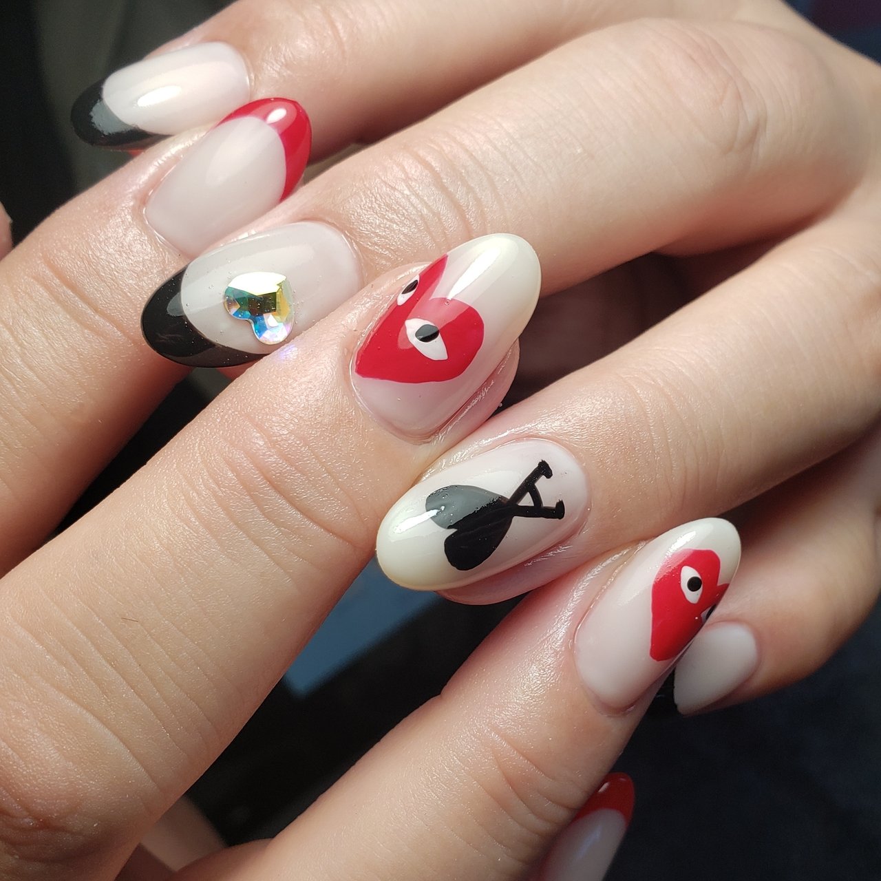 ネイルハンド 高品質♡ジェルネイルシール 3D ハンド ZX-3258 ✿︎ 花柄 ハート柄