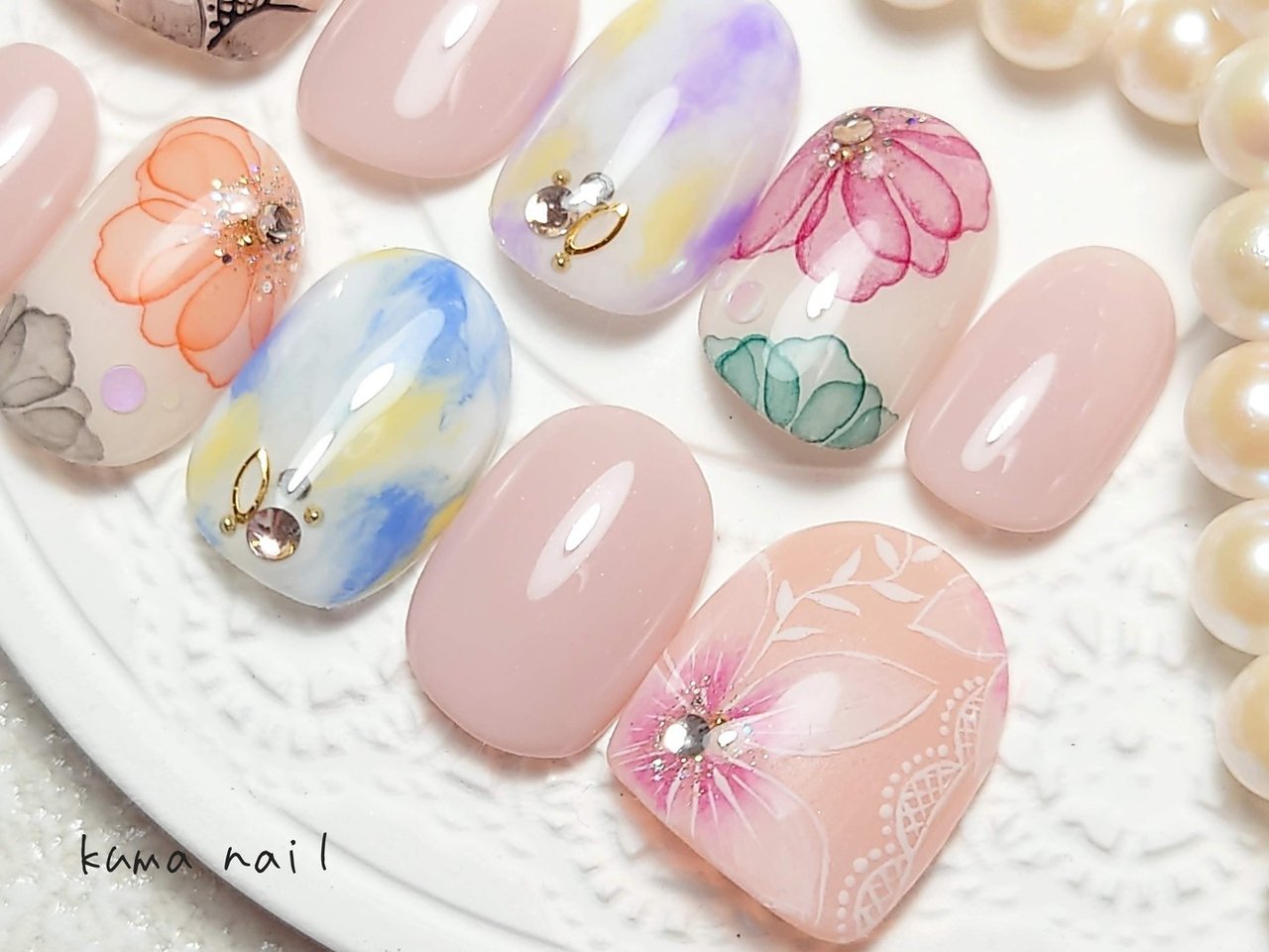 成人式/卒業式/浴衣/ブライダル/ハンド - kuma＊nailのネイルデザイン 