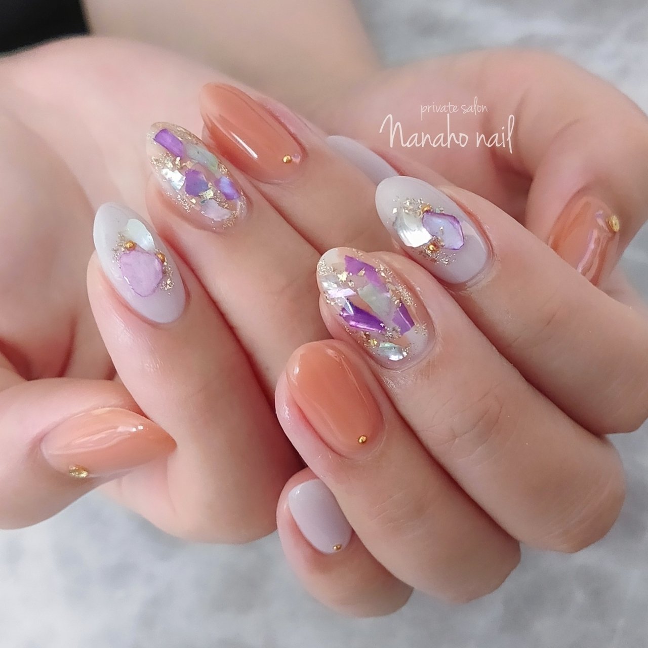 春/夏/梅雨/ハンド/シンプル - Nanaho☆nail(大阪府八尾市)のネイル