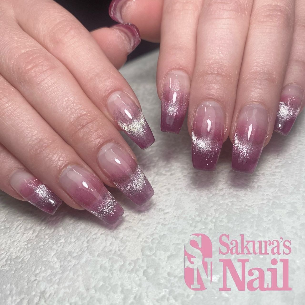 ネイル ネイルチップオーダー フレンチ マグネット グラデーション ちゅるん マグネットネイル #マグネットグラデーション #マグネット